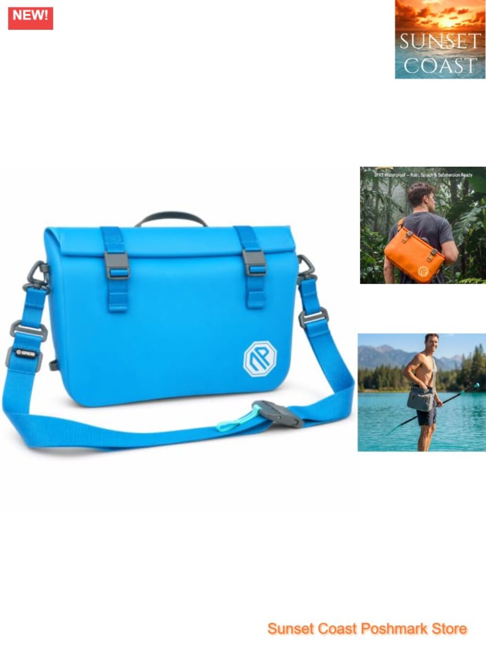 IPX7 Waterproof Fanny Pack Crossbody Bag TPU Magnetic Closure Dry Bag